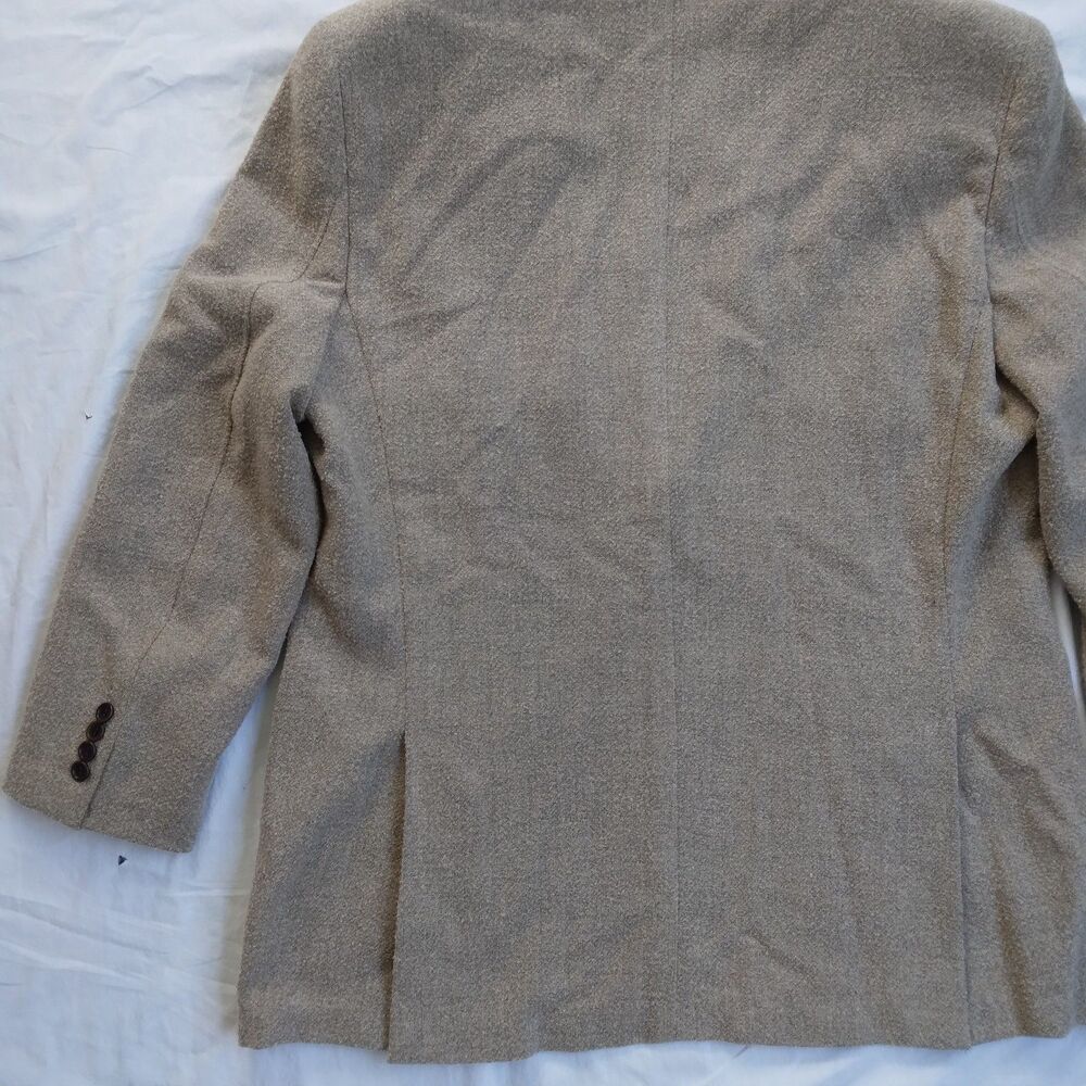 Nat Nast Blazer Sportscoat Beige 100% Silk Men's Size L - Picture 9 of 12